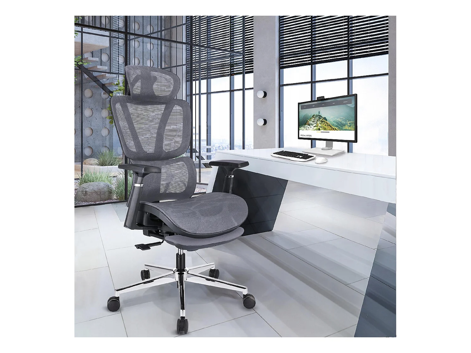 Fauteuil NEOVA gris chaise