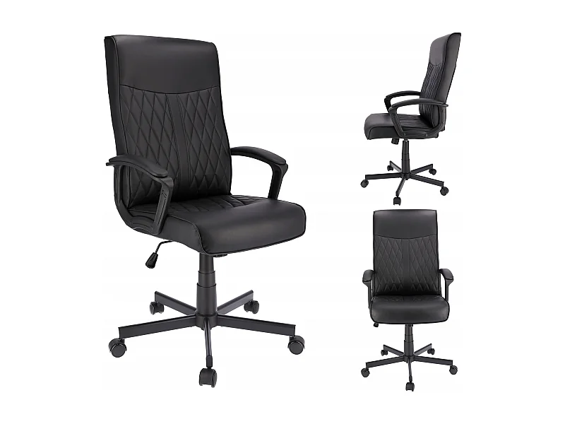 Fauteuil COMFORT en cuir écologique noir