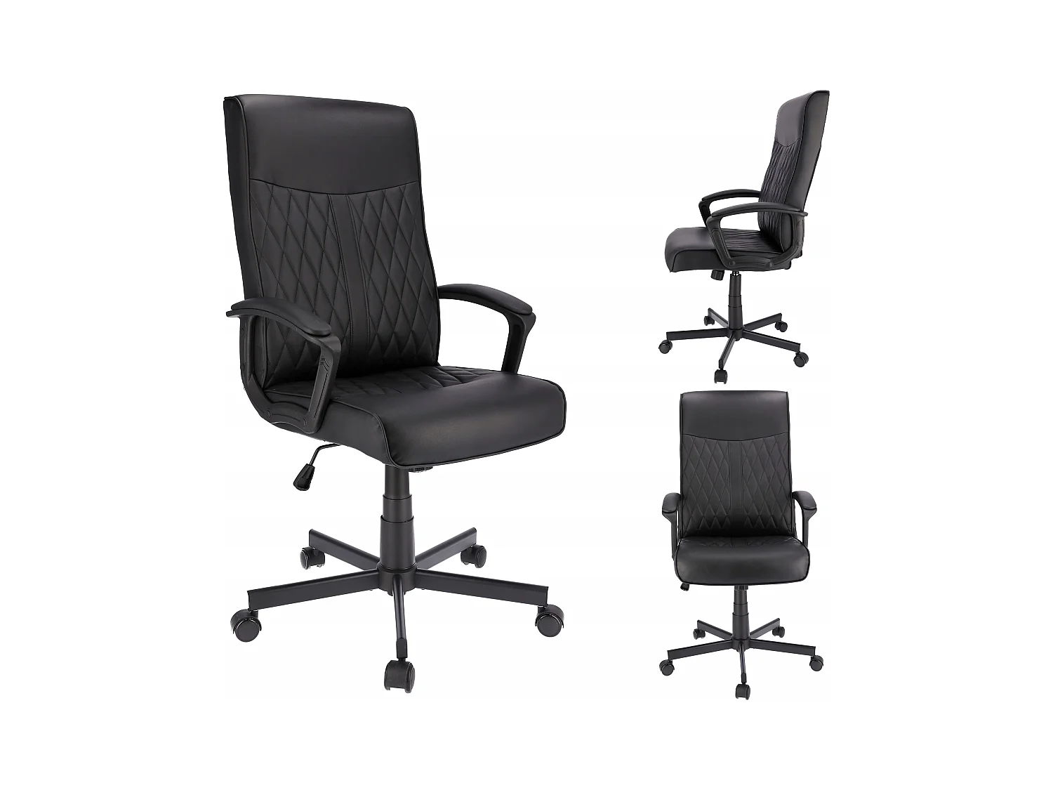 Fauteuil COMFORT en cuir écologique noir