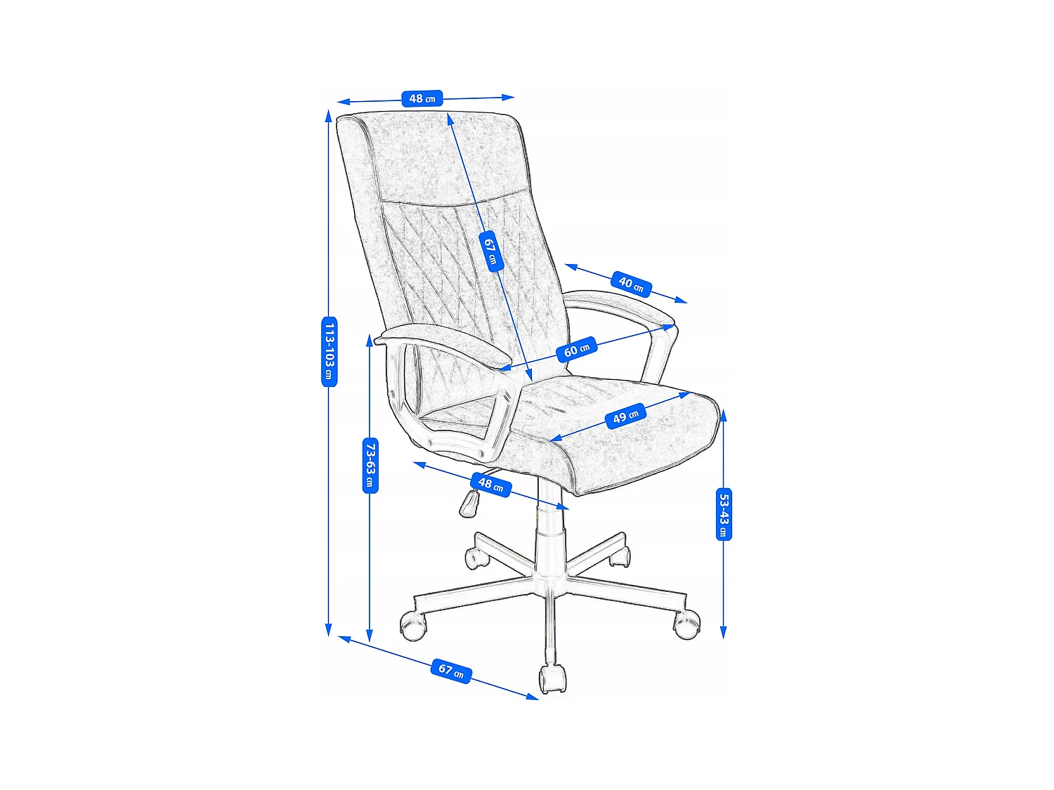 Fauteuil COMFORT en cuir écologique noir