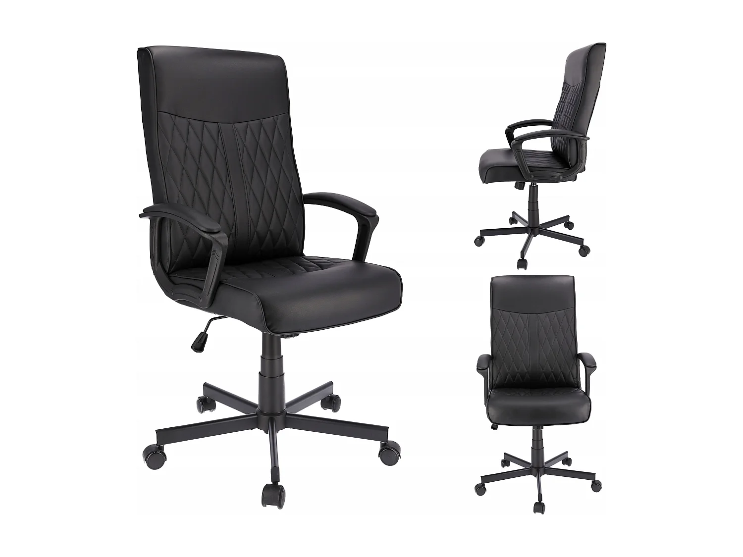 Fauteuil COMFORT en cuir écologique noir