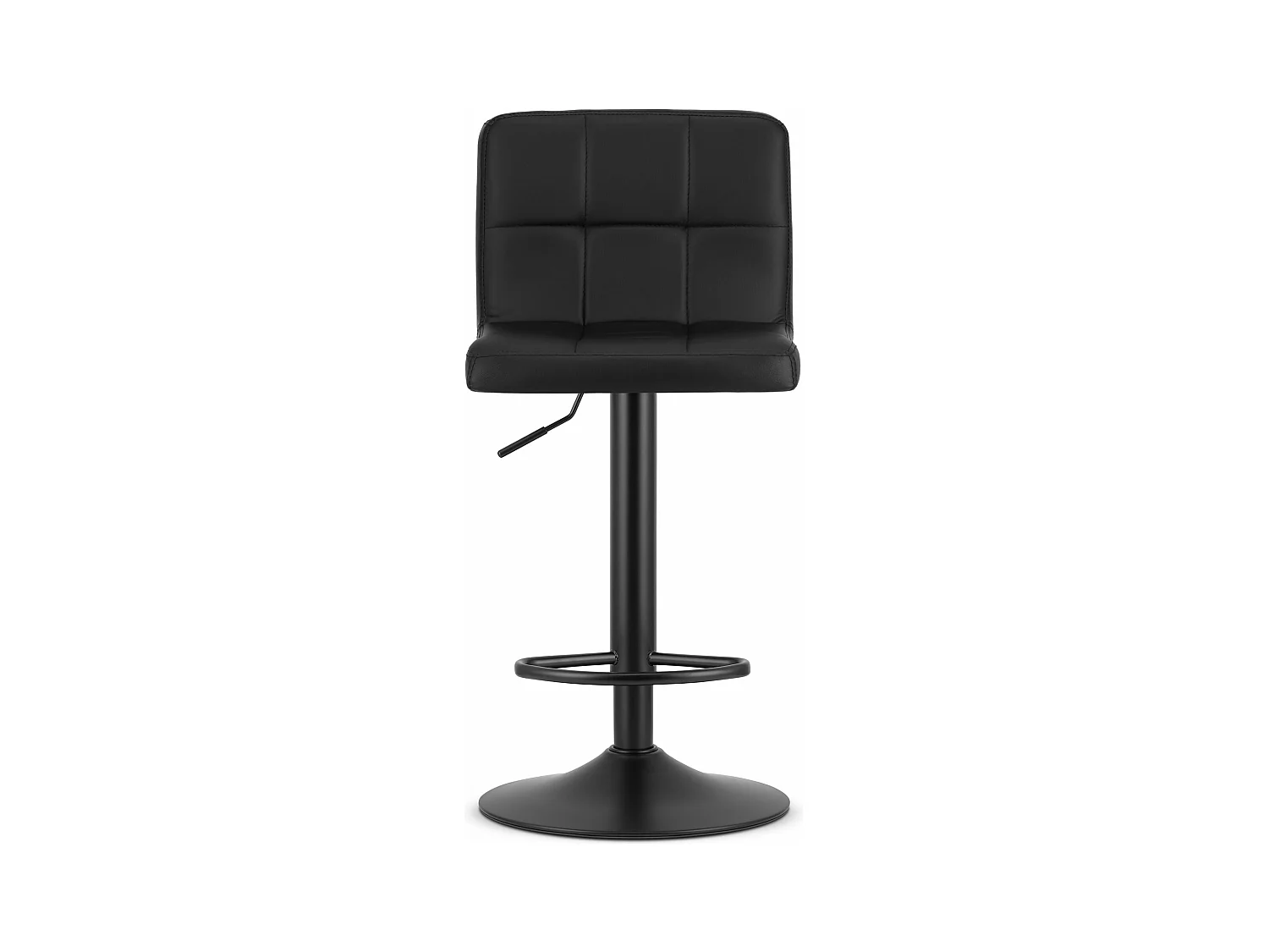 Tabouret PROT - éco-cuir noir / base noire