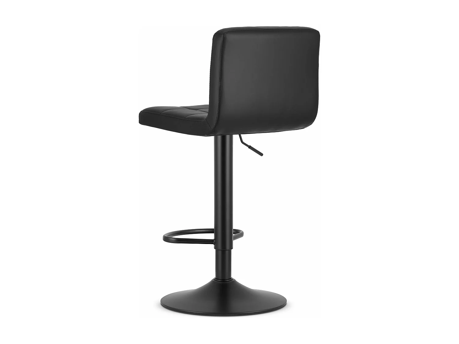 Tabouret PROT - éco-cuir noir / base noire