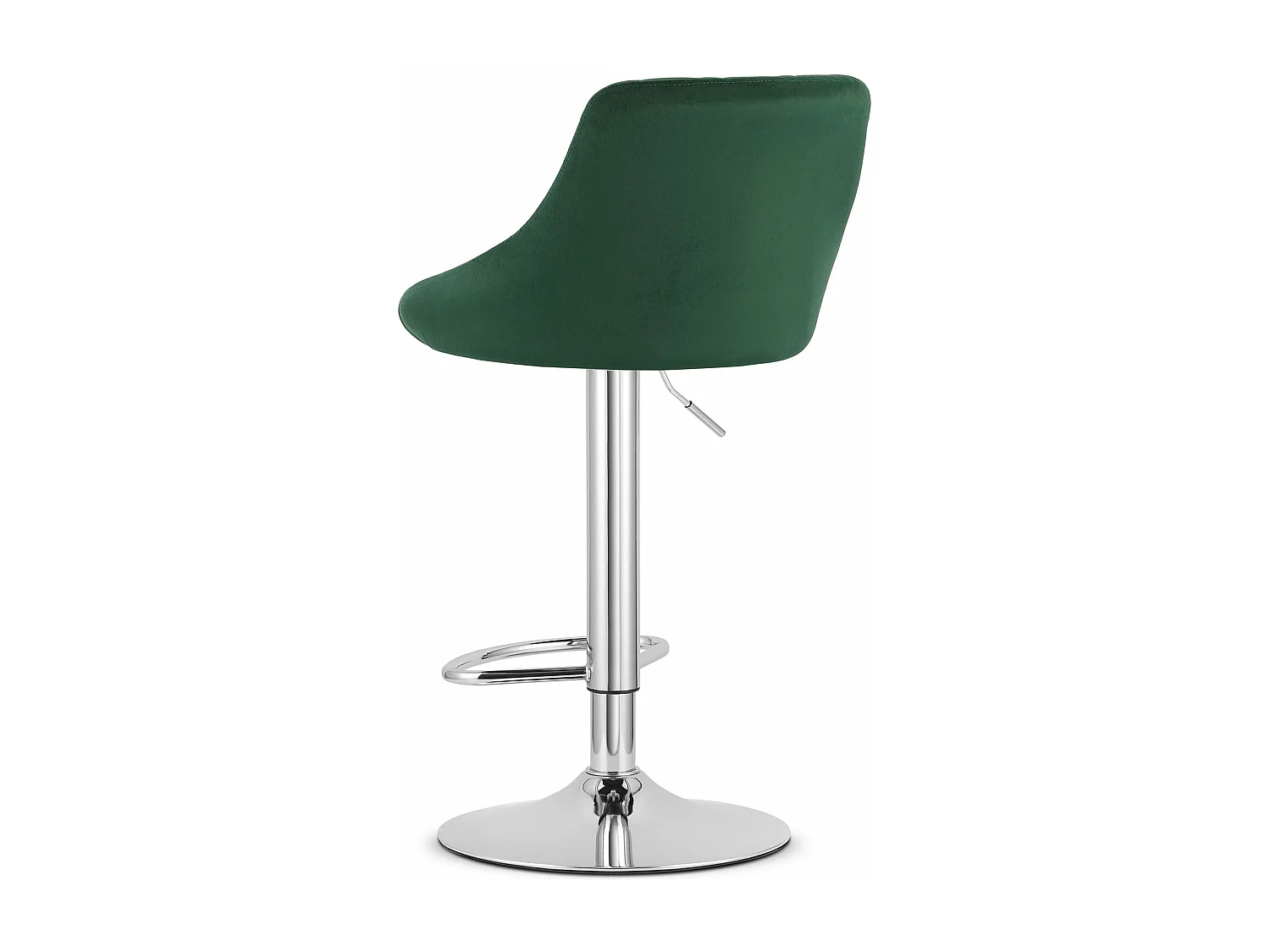 Tabouret KAST - velours vert / base chromée