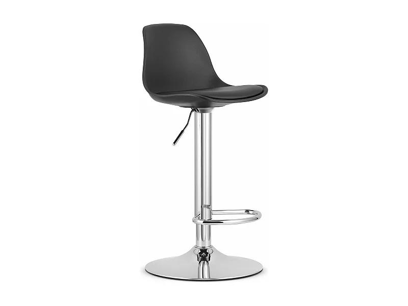 Tabouret HOGA - noir / base chromée