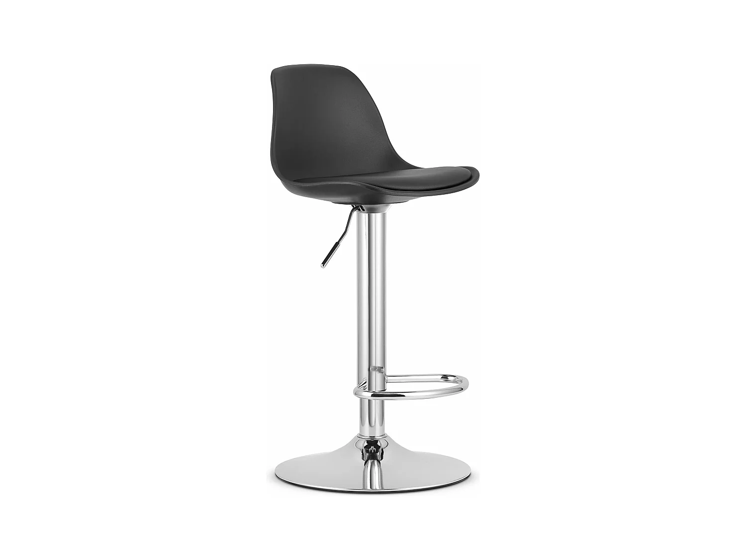 Tabouret HOGA - noir / base chromée