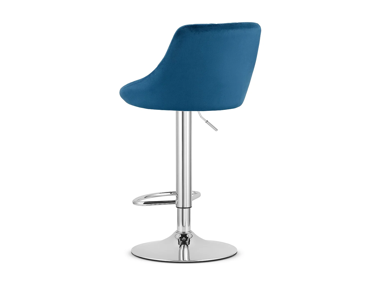 Tabouret KAST - velours bleu marine / base chromée