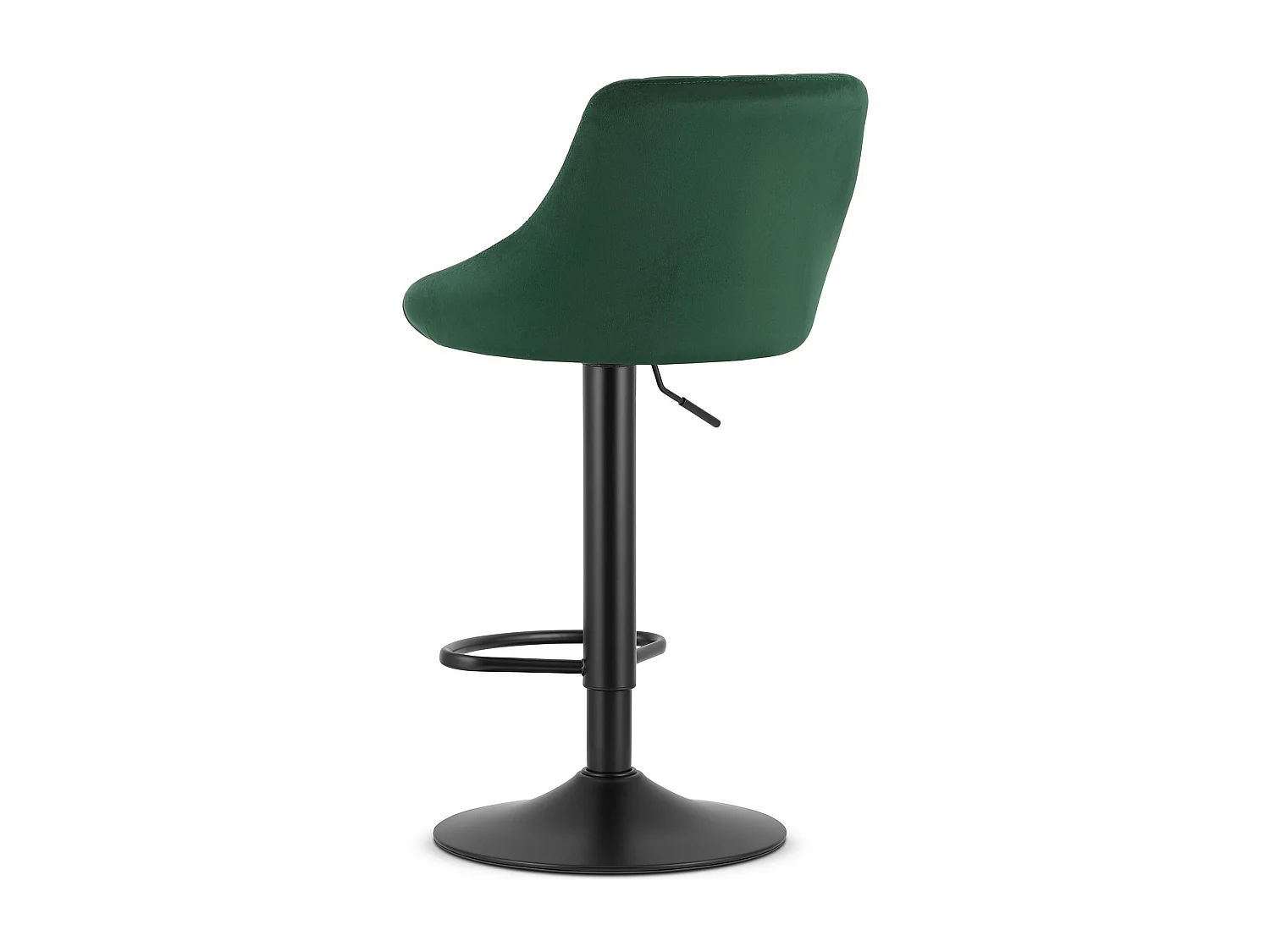 Tabouret KAST - velours vert / base noire