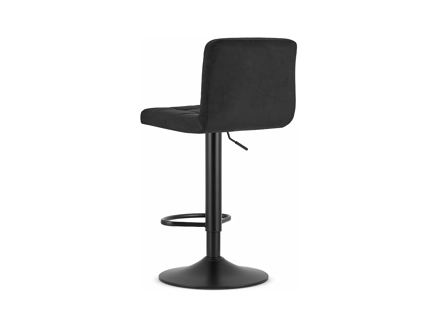 Tabouret PROT - velours noir / base noire