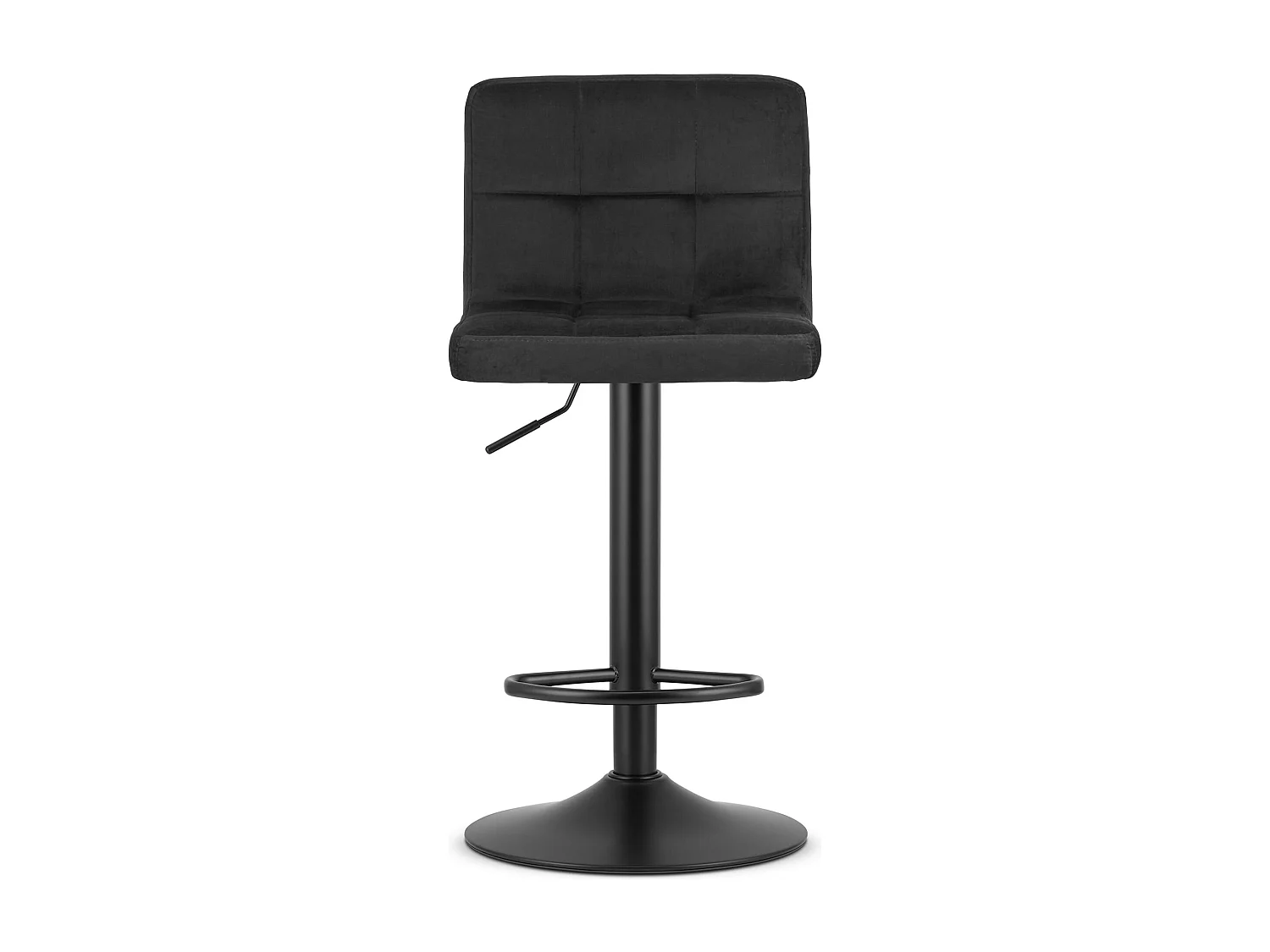 Tabouret PROT - velours noir / base noire