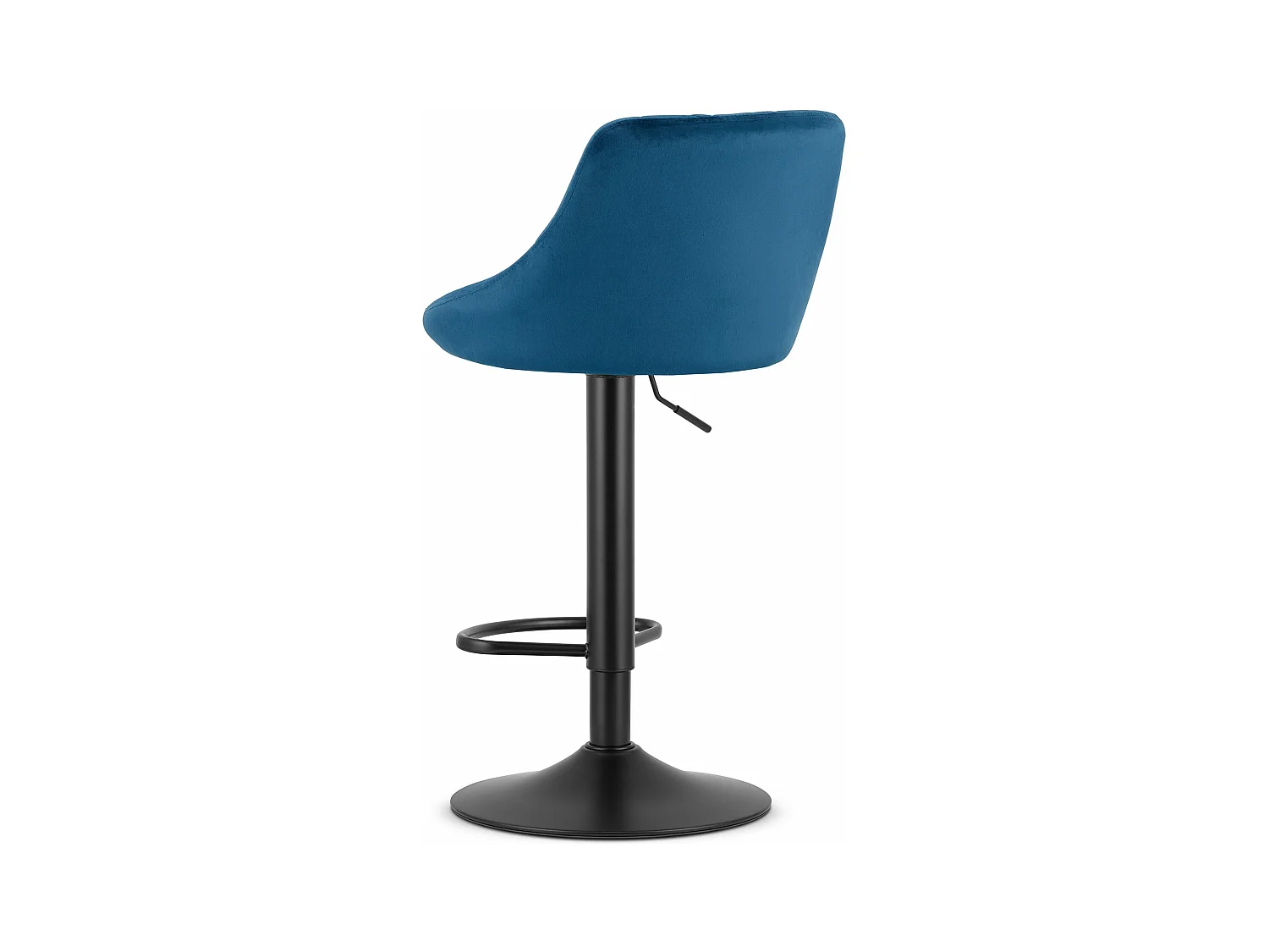 Tabouret KAST - velours bleu marine / base noire