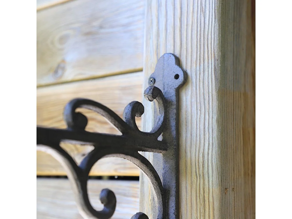 Cloche de jardin de porte ancienne en fonte marron 29 x 26 cm