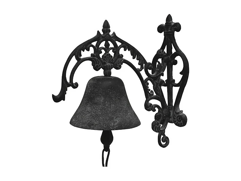 Cloche de jardin de porte ancienne fonte noire 25 x 26 cm