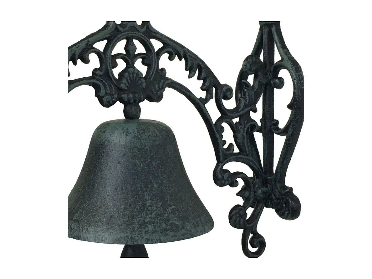 Cloche de jardin de porte ancienne en fonte noire 25 x 26 cm