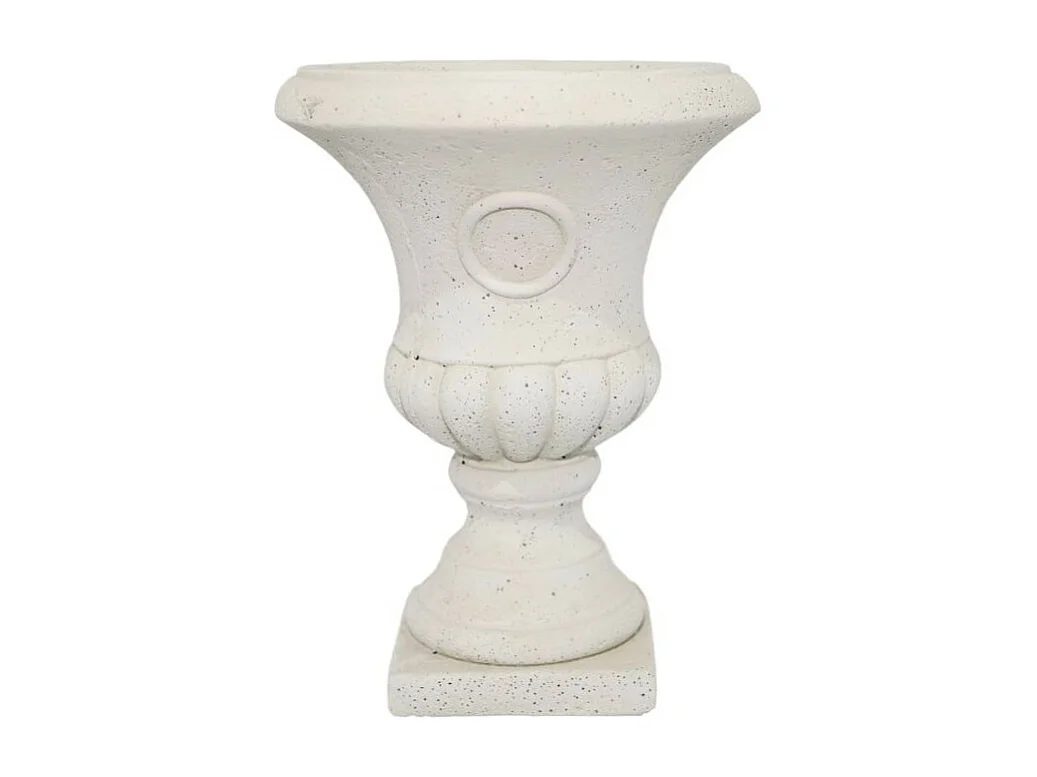 Vase médicis jardin en béton blanc 22 x 29.5 cm