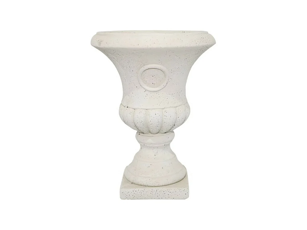 Vase médicis jardin en béton blanc 18.5 x 24 cm