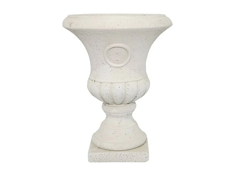 Vase médicis jardin en béton blanc 18.5 x 24 cm