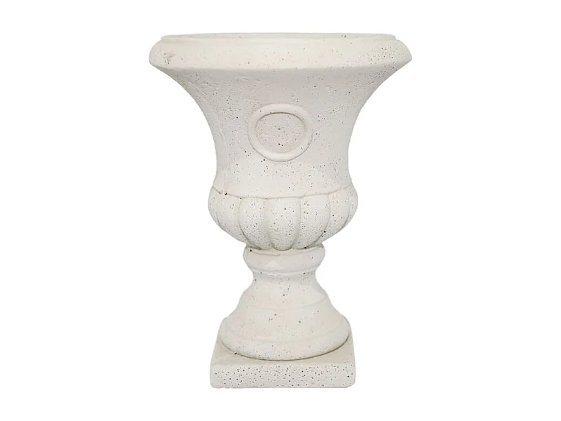 Vase médicis jardin en béton blanc 18.5 x 24 cm