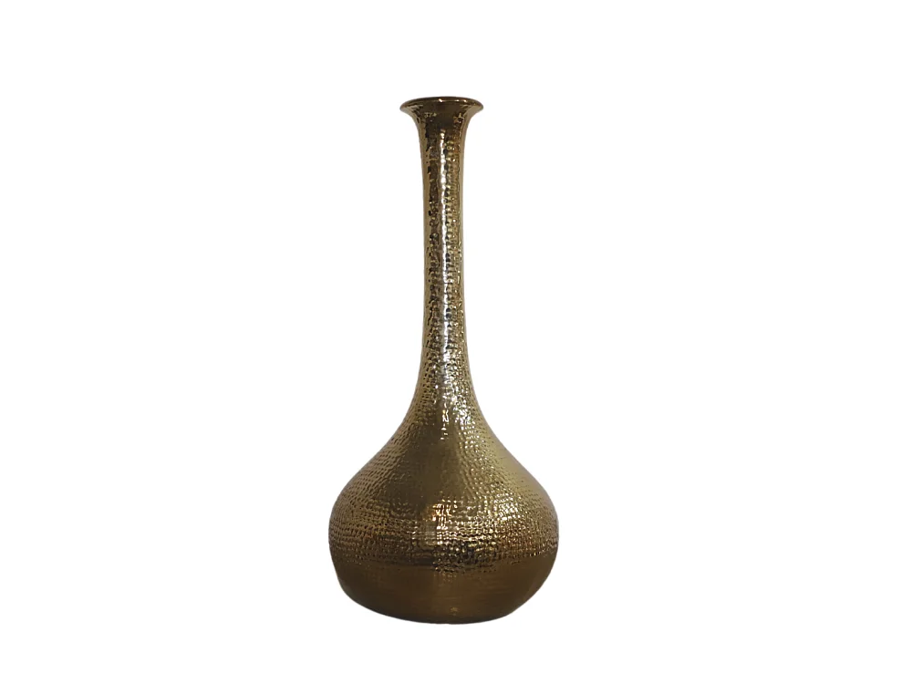 Vase en céramique doré 23.5 x 51cm