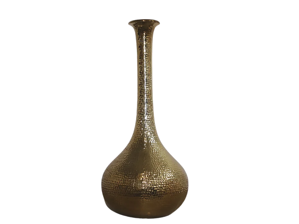 Vase en céramique doré 23.5 x 51cm