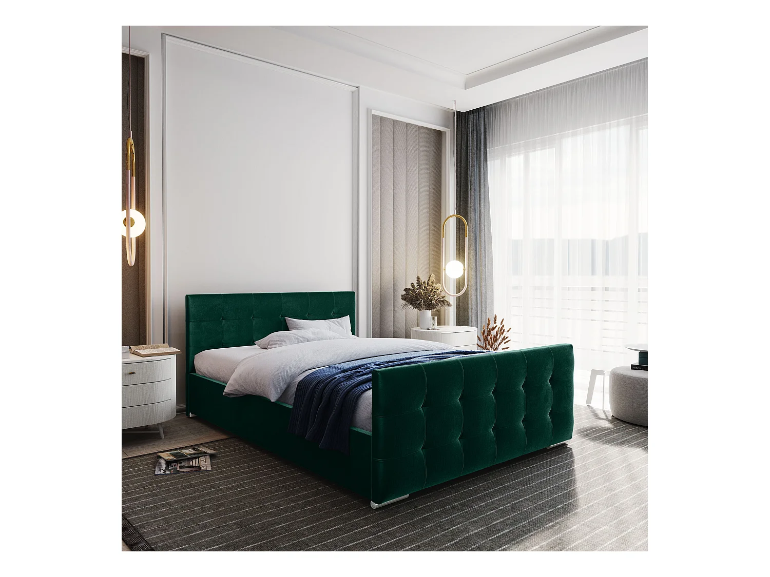 Łóżko tapicerowane BLIND 140x200 monolith 37