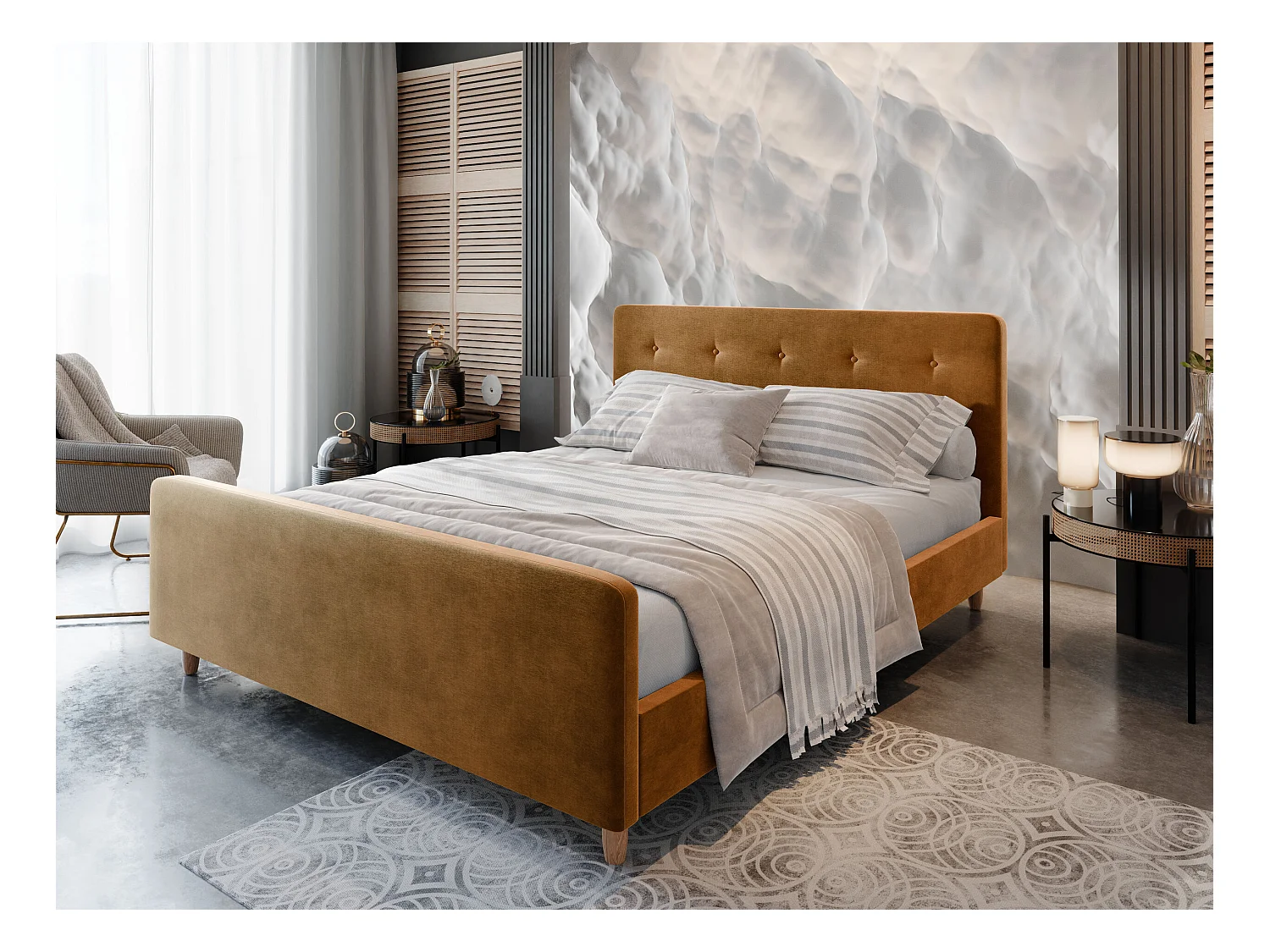 Łóżko tapicerowane CUPRA 180x200 Itaka 33