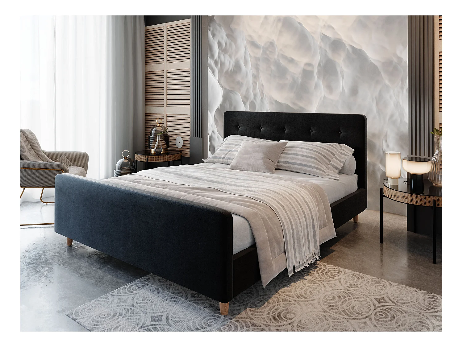 Łóżko tapicerowane CUPRA 180x200 Itaka 15