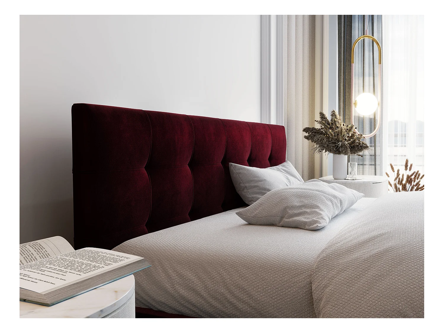 Łóżko tapicerowane BLIND 90x200 monolith 37