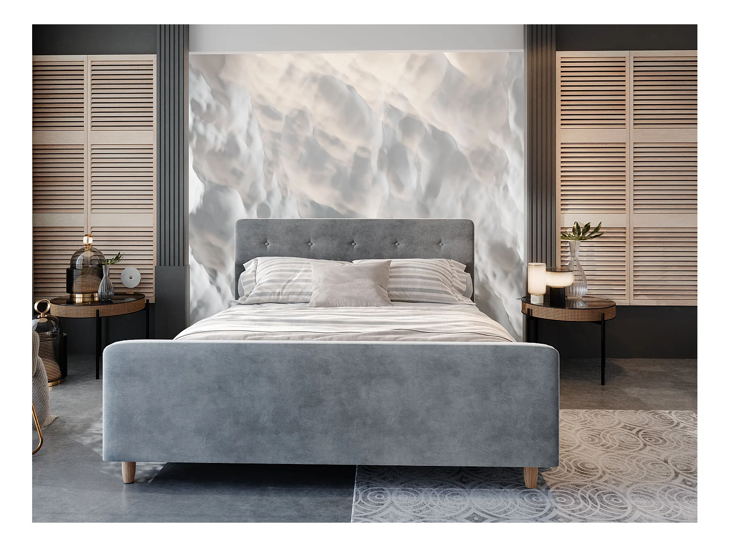Łóżko tapicerowane CUPRA 160x200 Itaka 50