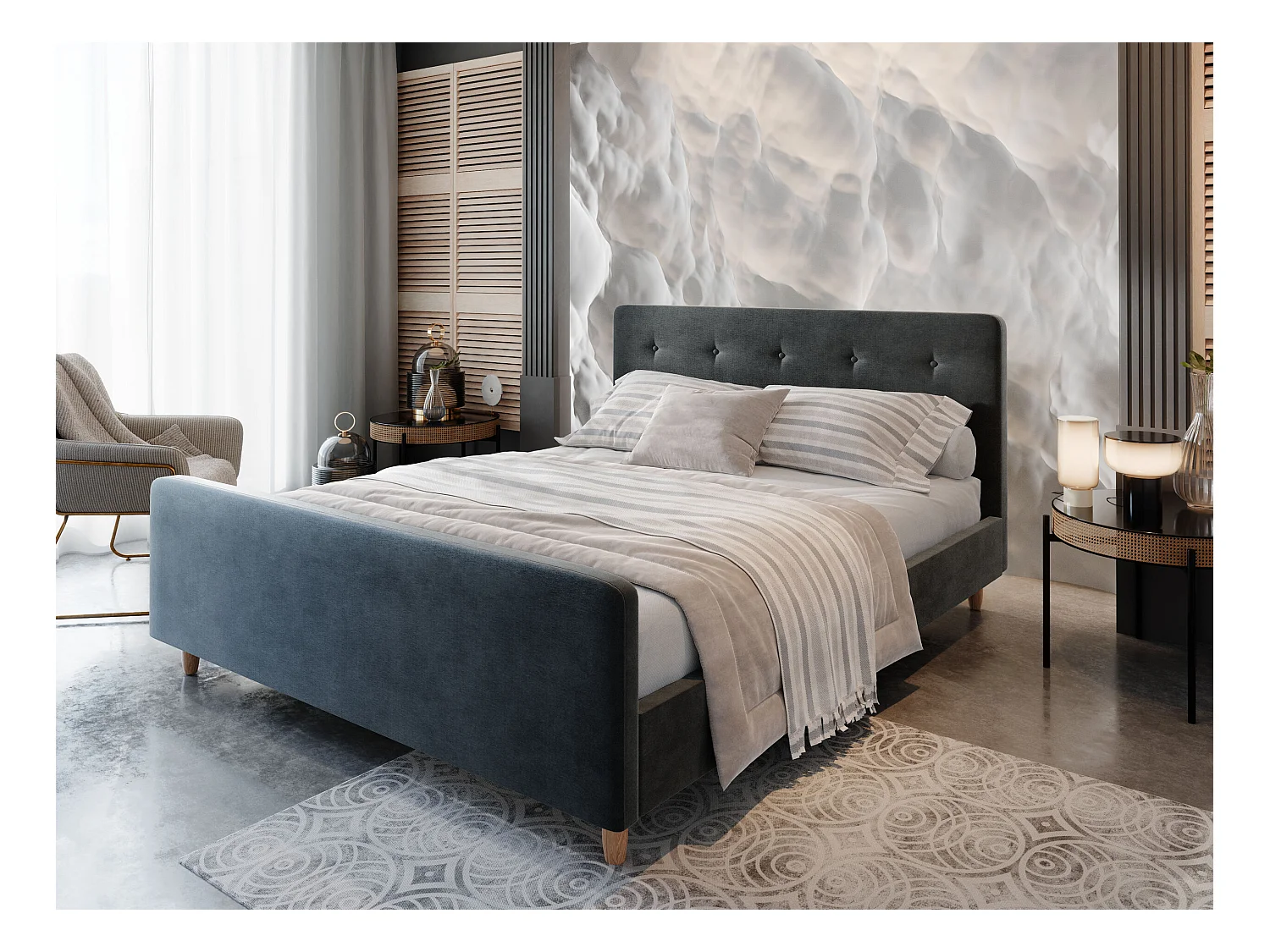 Łóżko tapicerowane CUPRA 120x200 Itaka 27