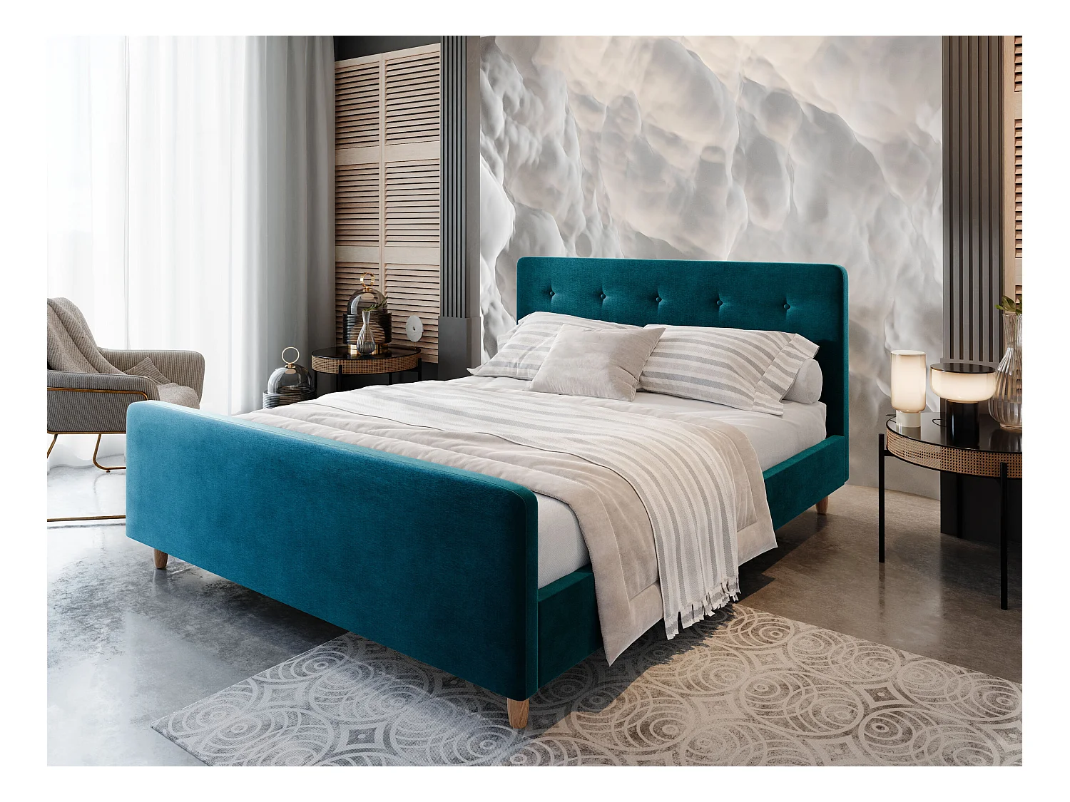 Łóżko tapicerowane CUPRA 120x200 Itaka 39