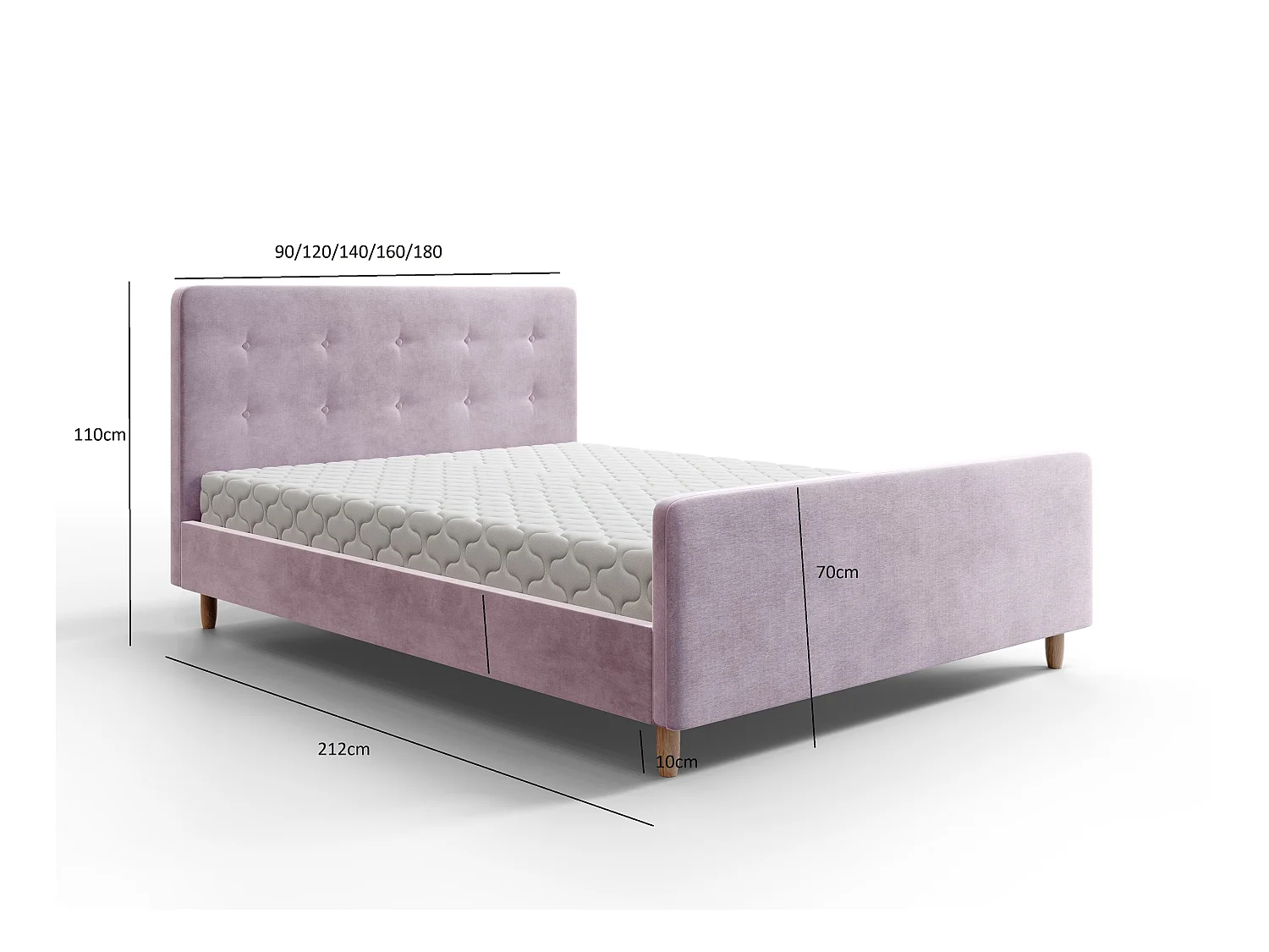 Polsterbett CUPRA 120x200 Itaka 16