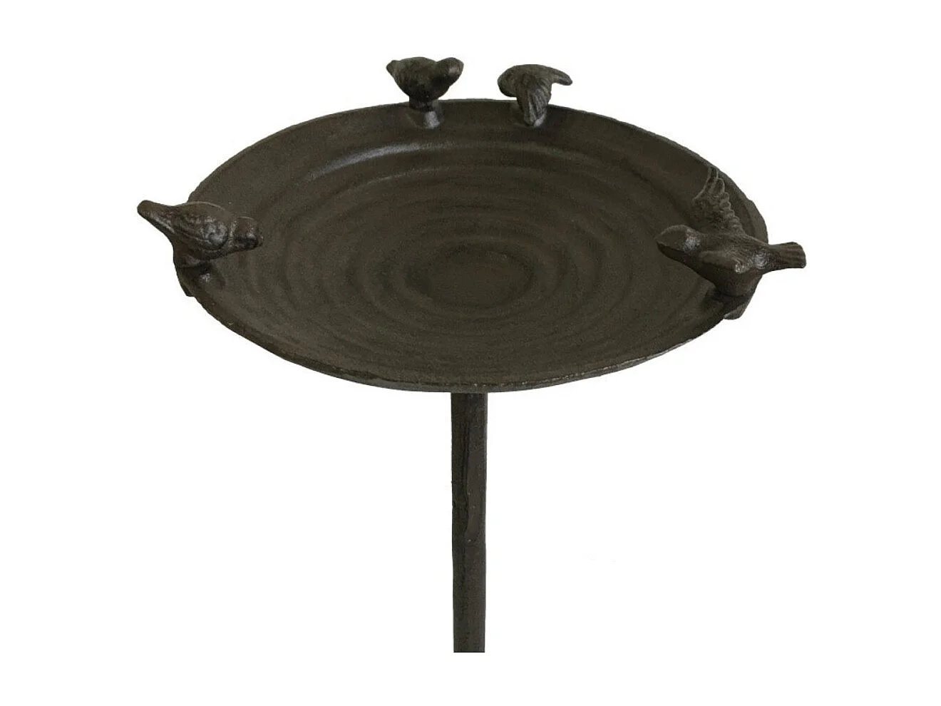 Mangeoire à oiseaux sur pied abreuvoir fonte marron 57.5cm