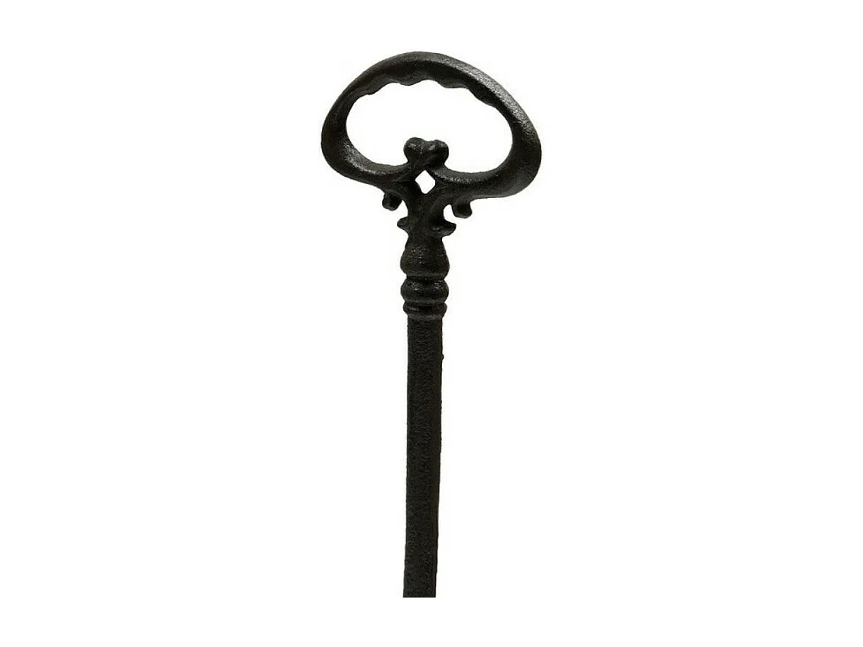 Double gamelle en fonte marron et métal gris 41 x 20 x 8 cm