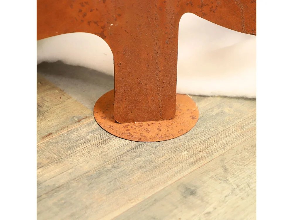 Sapin de Noël décoratif jardin extérieur métal rouillé marron 100cm