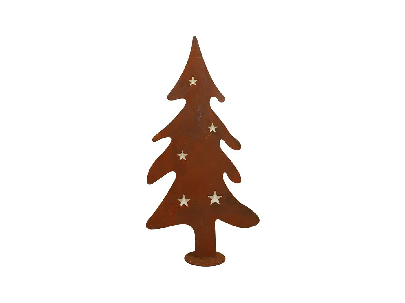 Sapin de Noël décoratif jardin extérieur métal rouillé 41x80cm