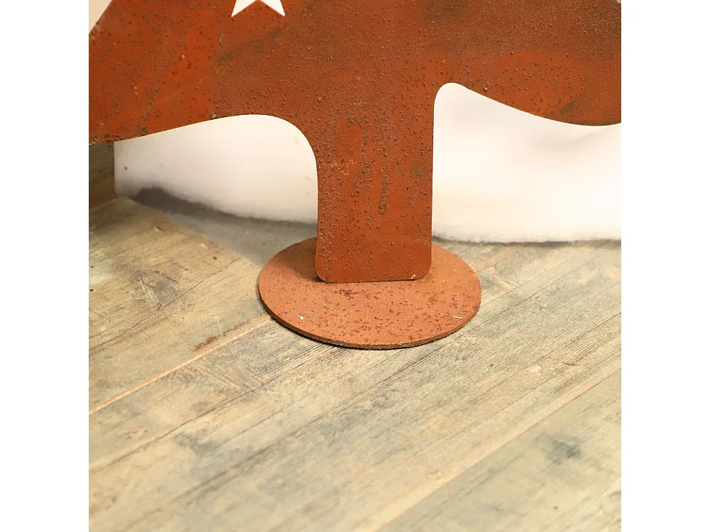 Sapin de Noël décoratif jardin extérieur métal rouillé 41x80cm