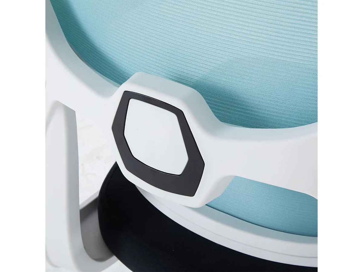 Silla gaming Ergo Waxter giratoria con ruedas abatible azul