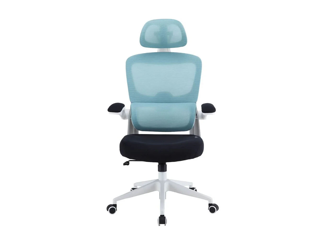 Silla gaming Ergo Waxter giratoria con ruedas abatible azul