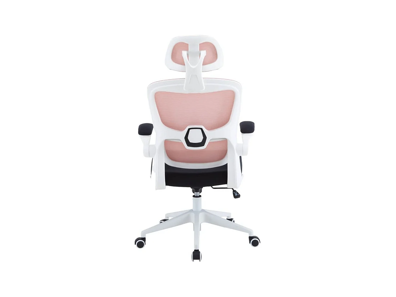 Silla gaming Ergo Waxter giratoria con ruedas abatible rosa