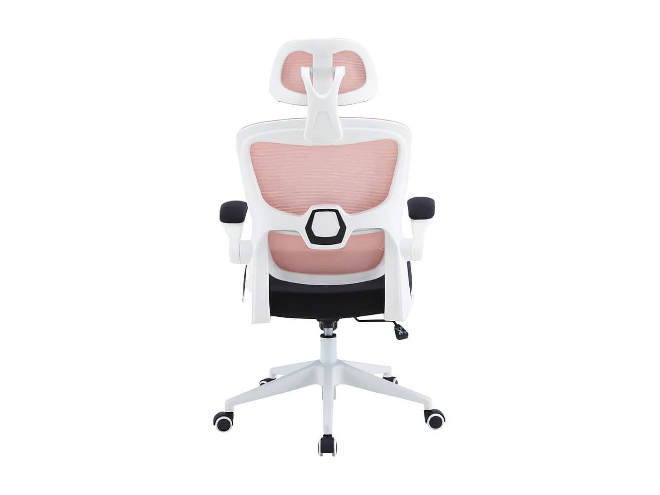 Silla gaming Ergo Waxter giratoria con ruedas abatible rosa