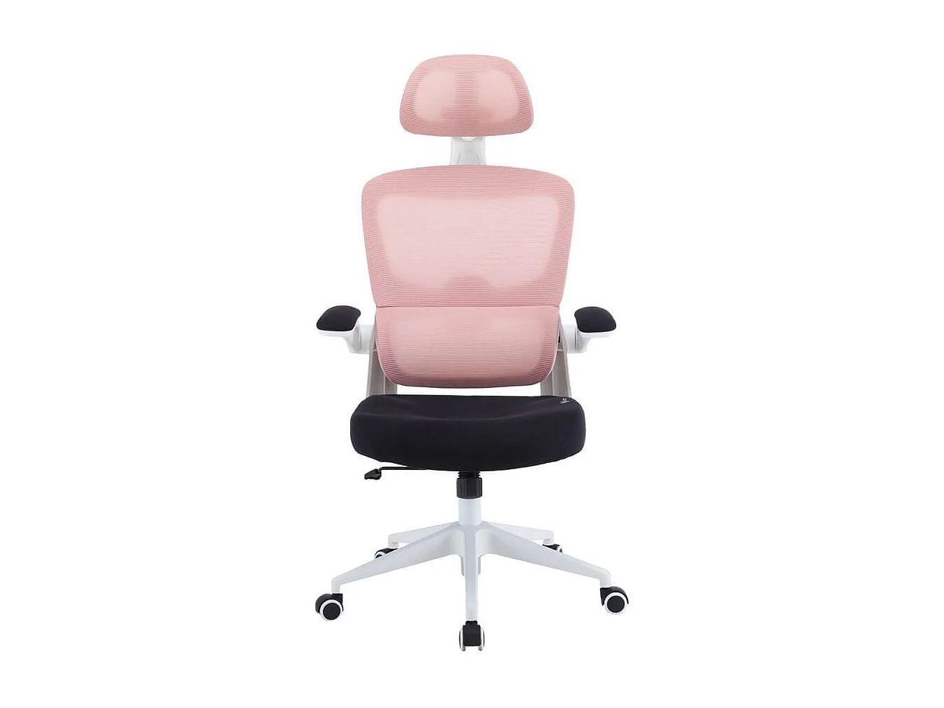 Silla gaming Ergo Waxter giratoria con ruedas abatible rosa