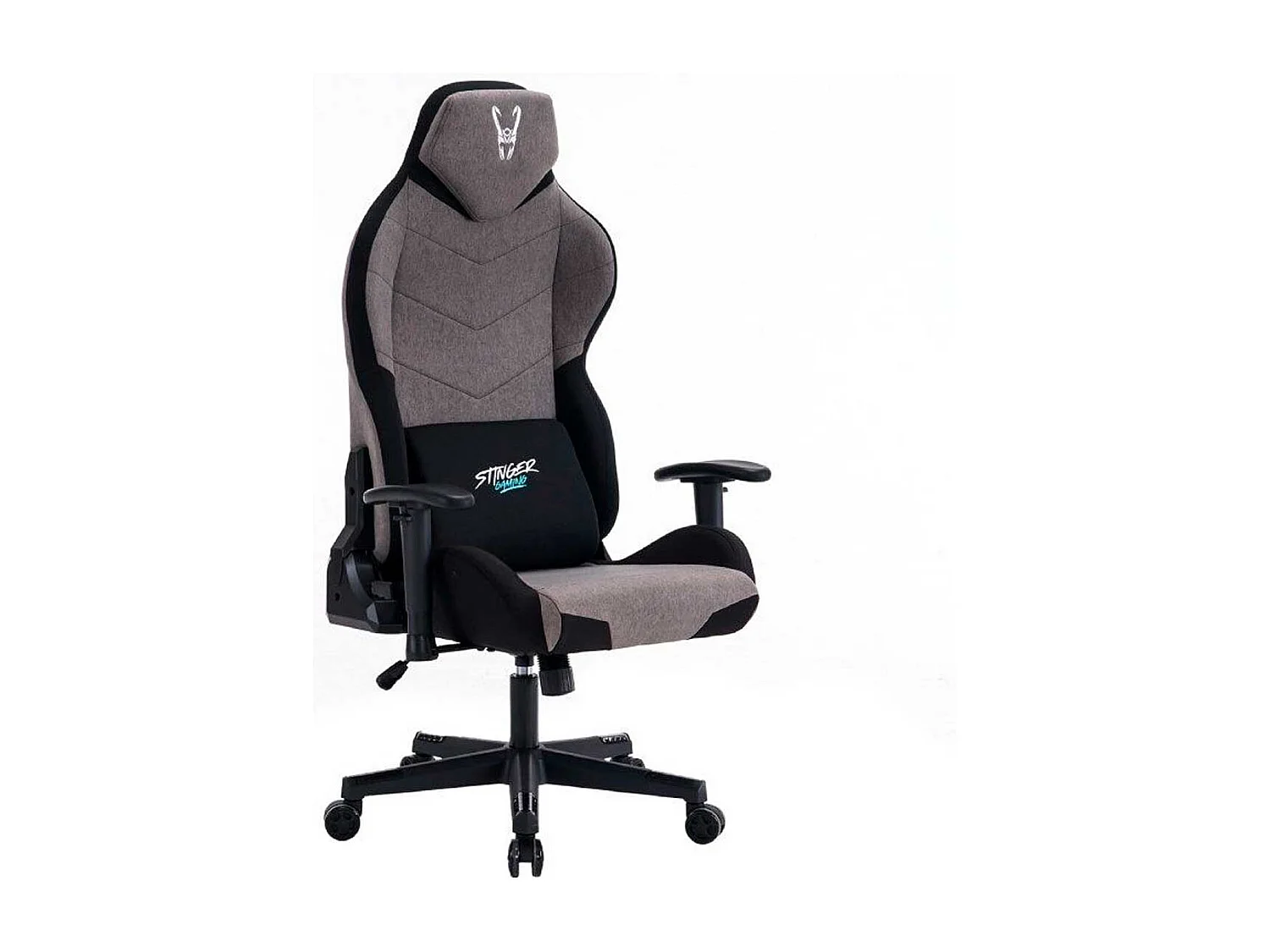 Silla gaming Stinger Station Titan Woxter inclinable cojín lumbar gris oscuro