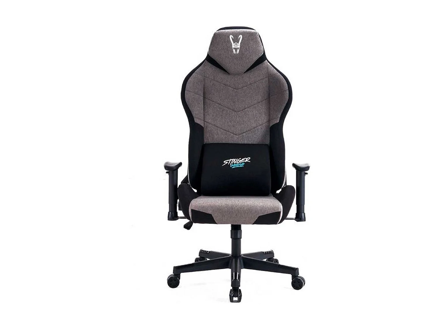 Silla gaming Stinger Station Titan Woxter inclinable cojín lumbar gris oscuro
