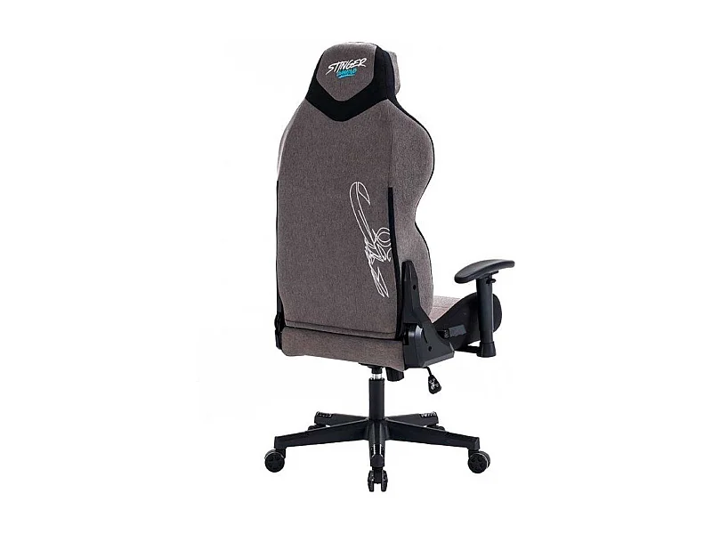 Silla gaming Stinger Station Titan Woxter inclinable cojín lumbar gris oscuro