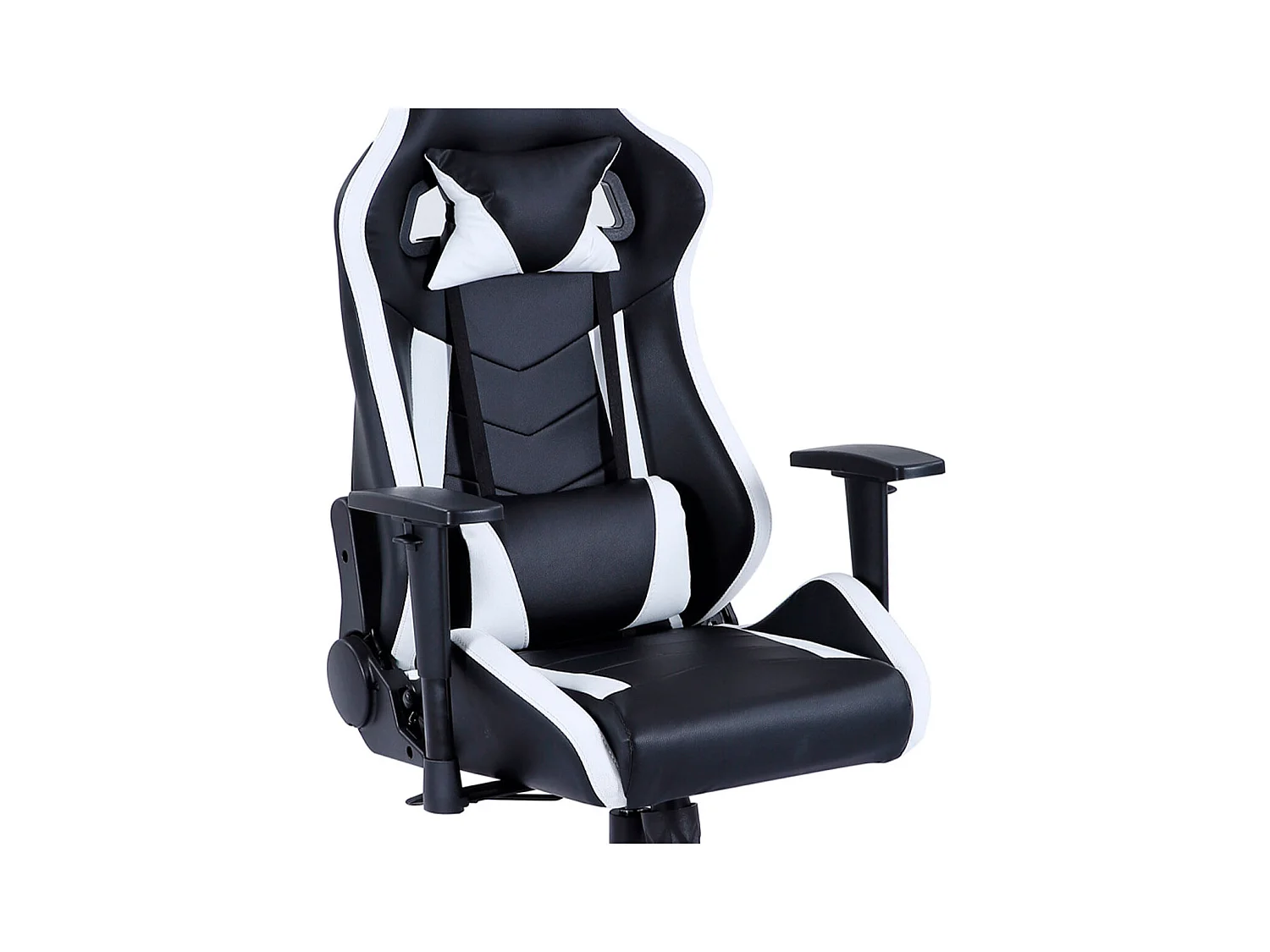 Silla gaming Neo Advance reclinable y altura regulable negro/blanco 124-134x70x70 cm Adec