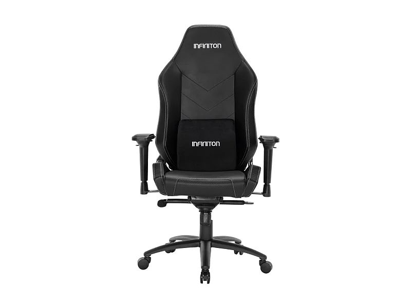 Silla gaming Infiniton GSEAT-MS reclinable 180º con cojín lumbar negro 131-141x75x48-58 cm
