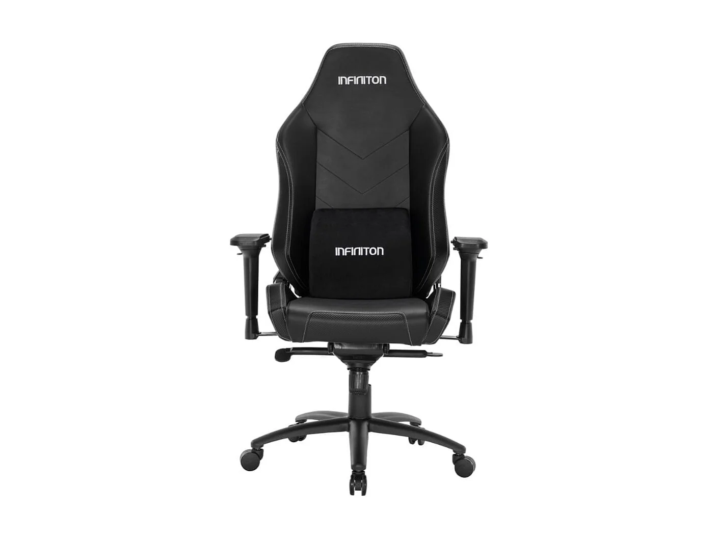 Silla gaming Infiniton GSEAT-MS reclinable 180º con cojín lumbar negro 131-141x75x48-58 cm