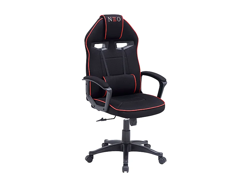 Silla gaming Neo Advance tejido tapizado altura regulable negro/rojo 115-125x70x70 cm Adec