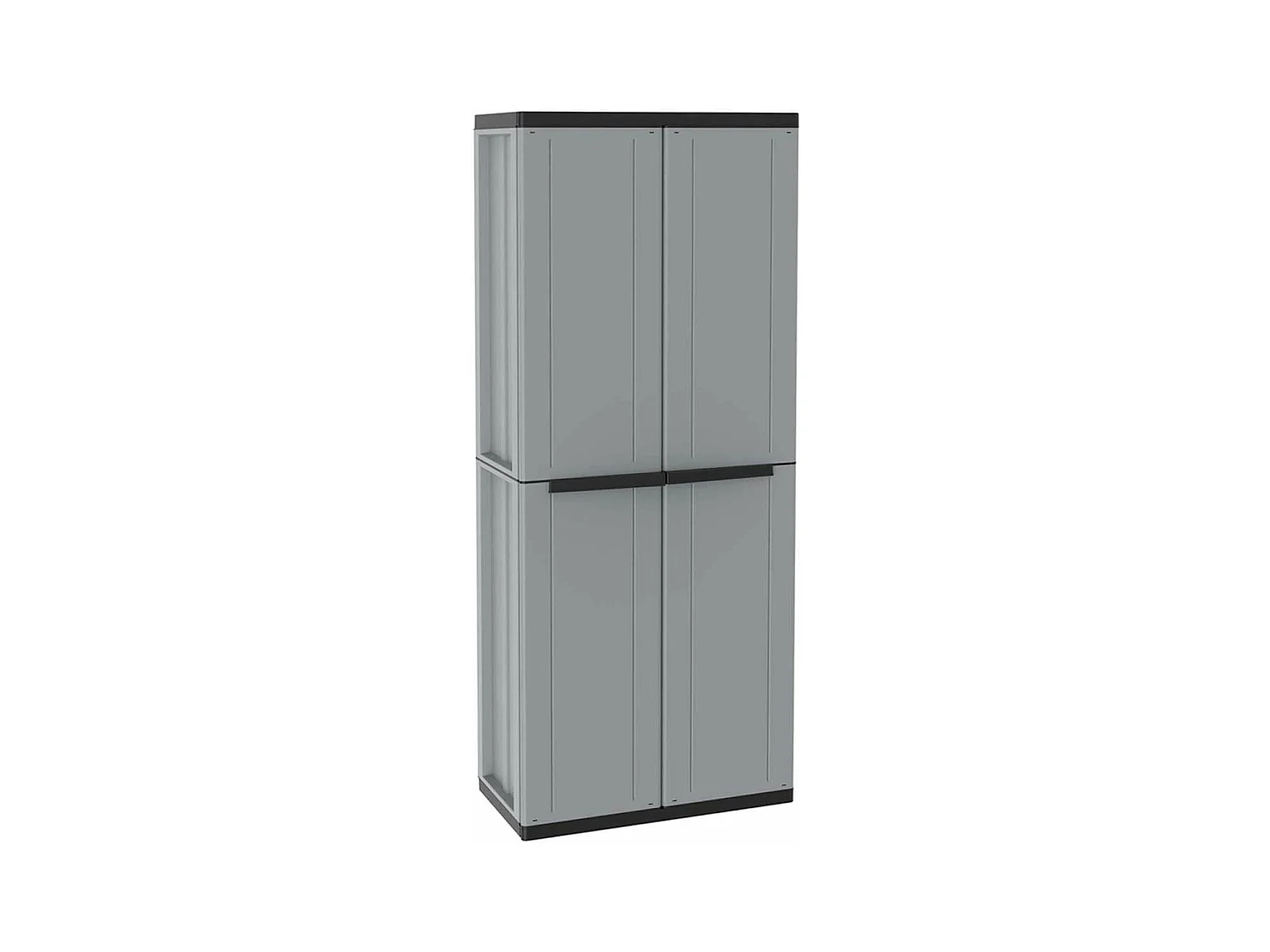 Armario escobero JLine 368 2 puertas abatibles gris 163,5x68x37,5 cm